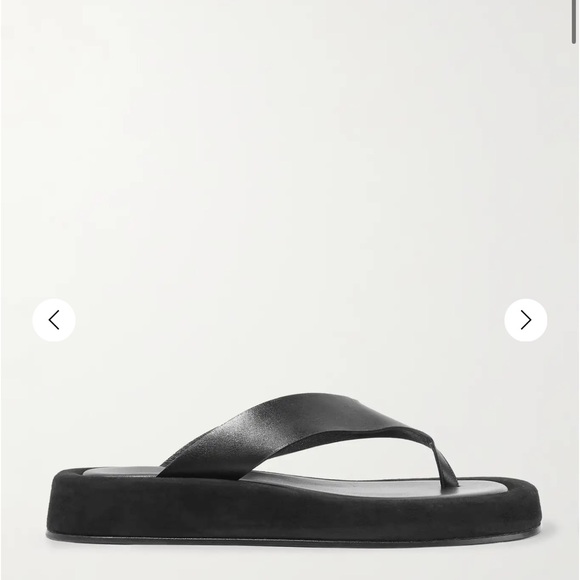 The Row Ginza Leather Platform Sandals - Picture 2 of 4